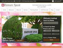 Tablet Screenshot of hansenspear.com